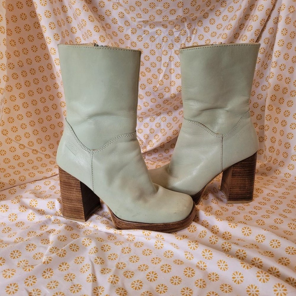 Candie's Y2K Teal Heal Boots Size 8